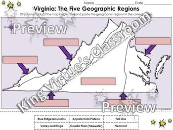 Five Regions Virginia Map