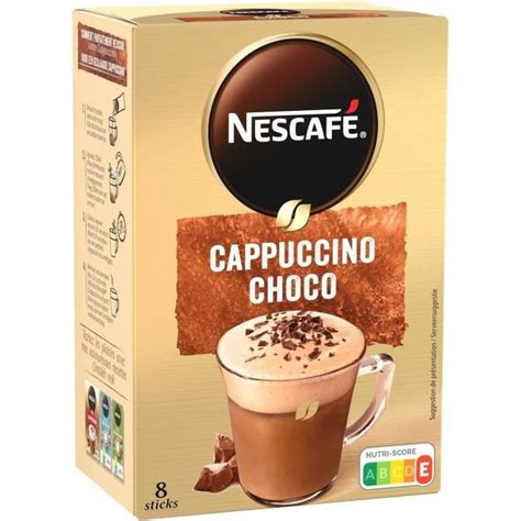 LOT DE 3 NESCAFE Cappuccino Choco Café Soluble Boîte de 8 Sticks