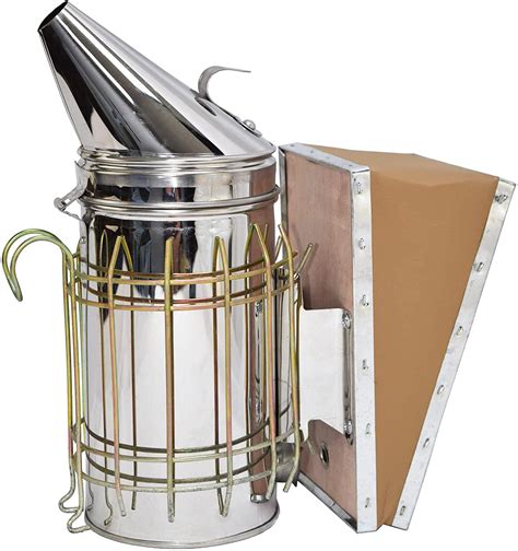 New Bee Hive Smoker Stainless Steel Wheat Shield