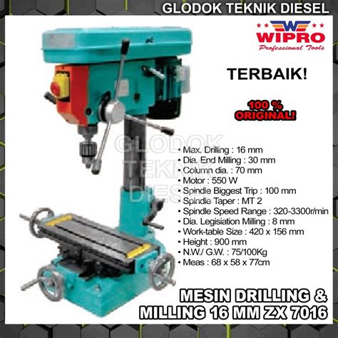 Jual Wipro Mesin Drilling Milling Mm Bor Duduk Mm Zx Zx