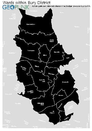 map  details  bury metropolitan borough council local authority