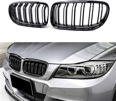 GRILL NERKI BMW E90 E91 POLIFT LCI 08 13 Czarny Połysk Czarne M PAKIET