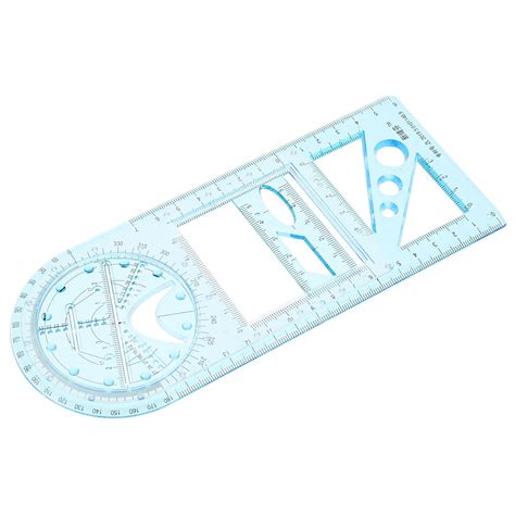 Metric Ruler Measuring Draft Geometric Drawing Template Tool Plastic