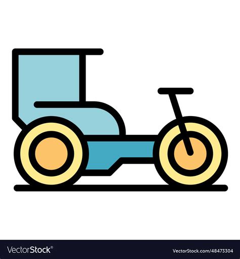 Tricycle Icon Flat Royalty Free Vector Image Vectorstock