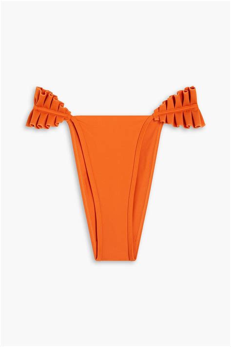 Buy Andrea Iyamah Mulan Ruffled High Rise Bikini Briefs Xxl Orange At Off Editorialist