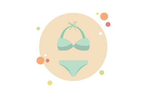 Summer Beach Bikini Circle Icon Graphic By Humanbeing Studio Creative Fabrica