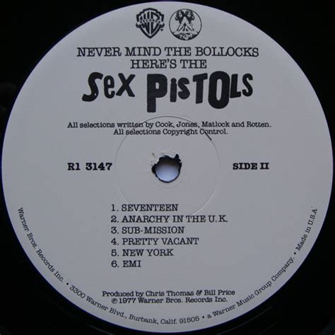 God Save The Sex Pistols Never Mind The Bollocks USA 30th Anniversary Pressing