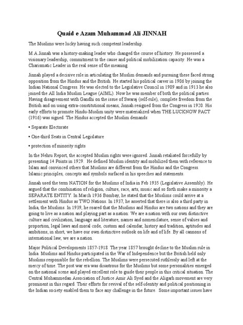 The Rise of Jinnah: How One Visionary Leader Came to Define Muslim ...