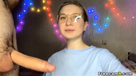 Horny Nerd Gets Pussy Fuck After Sucking Cock