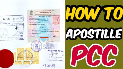 How To Apostille Pcc Apostille Process Police Clearance Certificate Apostille Apostille