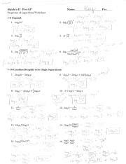 Properties Of Logs Worksheet Key Pdf Algebra Ii Pre Ap Name