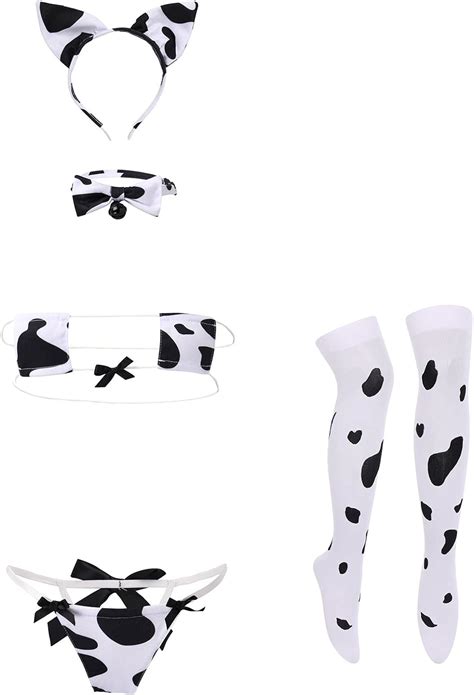Buy Idopip Women Sexy Milk Cow Maid Lingerie Set Anime Lolita Cosplay