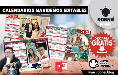 Calendarios Navideños en Vertical Editables en Powerpoint Robnei Blog