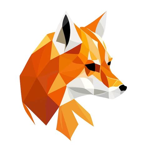 Premium Vector Fox Logo Design Abstract Colorful Polygon Fox Head