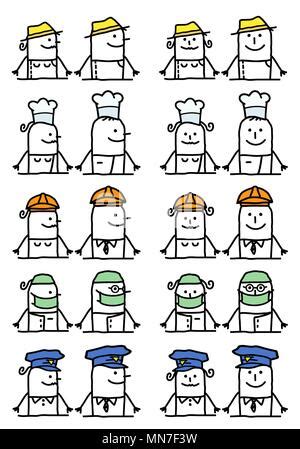 Chef Cuisinier D Ic Nes Hand Drawn Chefs Toque Vector Illustration