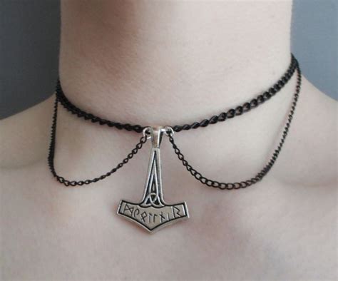 Mjolnir Necklace By Ofstarsandwine On Etsy Pagan Gothic Goth