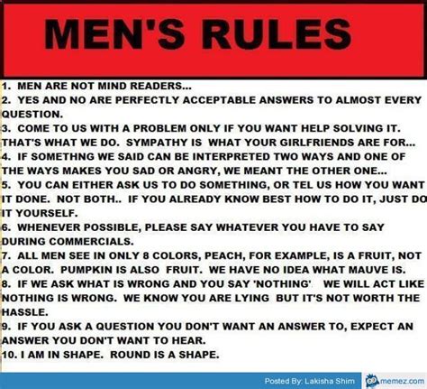 Mens Rules