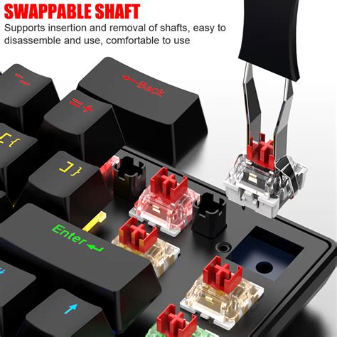 Inplay Nk B Wired Mechanical Keyboard Hot Swappable Red Switch Rgb Gaming Keyboard For Pc