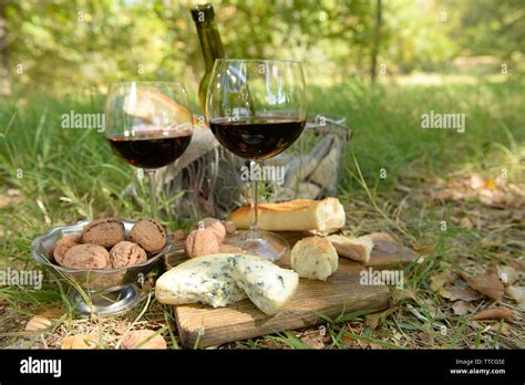 Romantic Dinner Outdoors Stock Photo Alamy