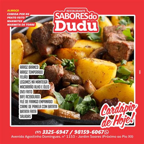 Restaurante Comunitário Cardápio De Hoje