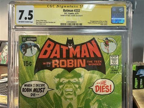 Batman Cgc Ss Neal Adams Signed St Appearance Of Ra S Al Ghul