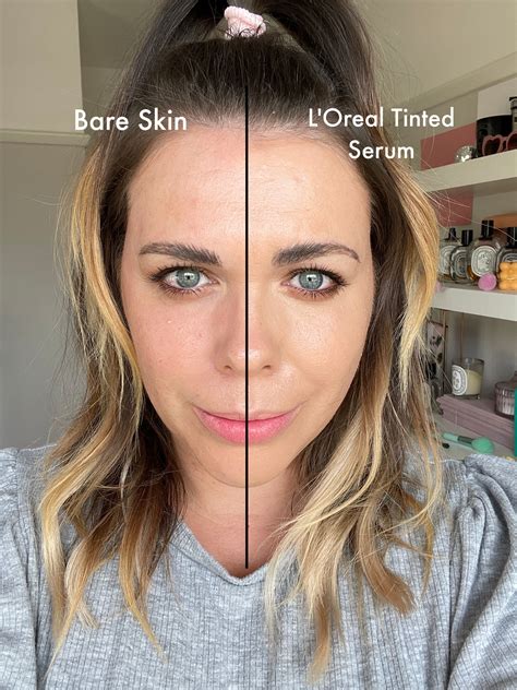 The Loreal Paris True Match Nude Plumping Tinted Serum Foundation Review With Before After