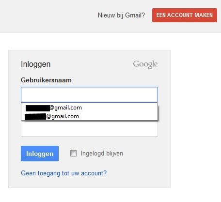 Inloggen Gmail
