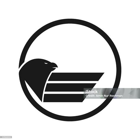 Desain Ikon Vektor Template Logo Falcon Wing Ilustrasi Stok Unduh