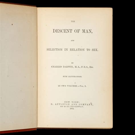 The Descent Of Man And Selection In Relation To Sex Douglas Stewart Fine Books