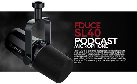 FDUCE SL40 Vocal Dynamic Podcast Microphone