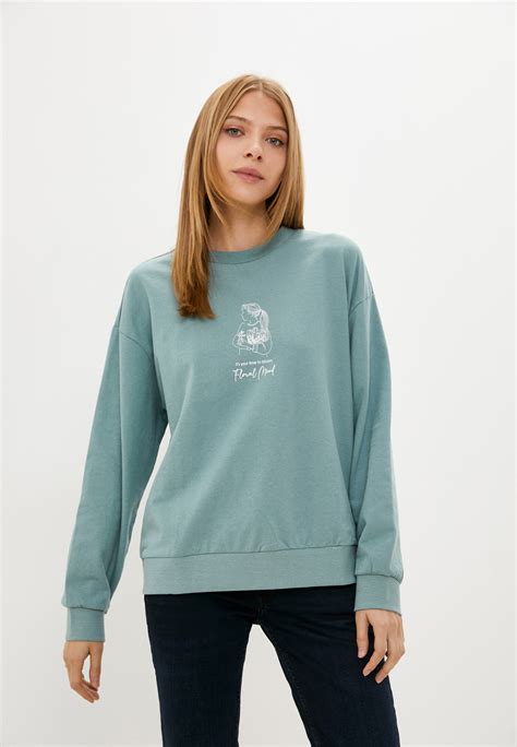 Свитшот Colin's, цвет: бирюзовый, MP002XW0KLO6 — купить в интернет ...