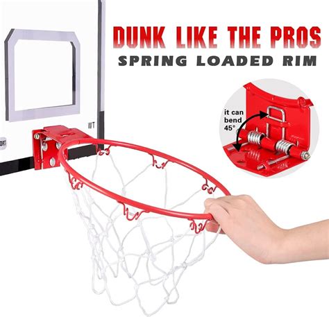 The Door Mini Basketball Hoop Wall Mounted Basketball Hoop Set With Ball And Pump Indoor