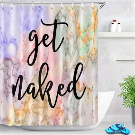 Bath Get Naked Rainbow Marble Novelty Shower Curtain Poshmark