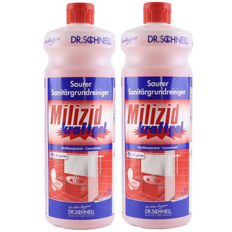 Dr Schnell Milizid Kraftgel 2 x 1 L Sanitärreiniger Se