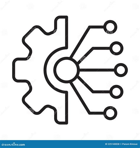 Data Integration Outline Icon Vector For Graphic Design Logo Web Site