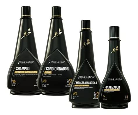 Kit Mandioca Shampoo Cond L Masc L Fin L Raiz Latina Parcelamento Sem Juros