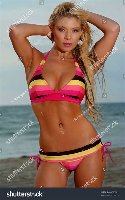 Sexy Beach Girl Micro Bikini Stock Photo Shutterstock