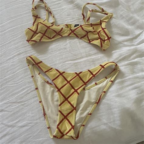REPOP Triangl Terry Bikini Top And Bottoms Worn Depop