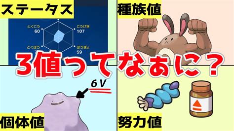 超初心者向け！種族値、個体値、努力値解説【ポケモンsv】 Youtube