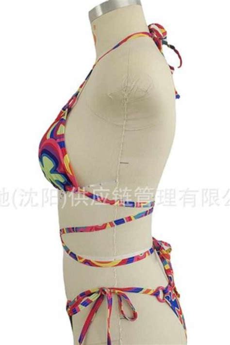 Sexy Lace Up Floral Bikini Swimsuit Reflex Garments