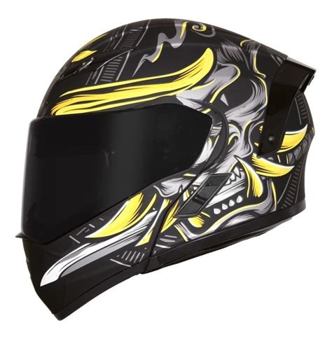 Casco Kov Estelar Samurai Abatible Luz Led Gafas Motos Shop Meses Sin