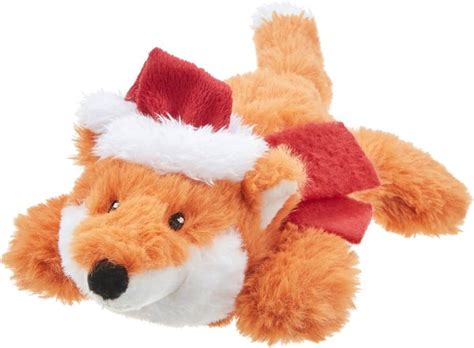 Discontinued Frisco Holiday Fox Plush Squeaky Dog Toy Small
