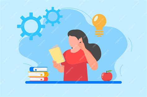 Premium Vector Learning Process Concept Colored Flat Vector