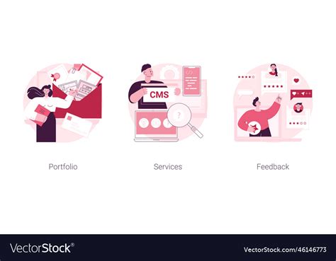 Corporate Website Menu Bar Abstract Concept Vector Image