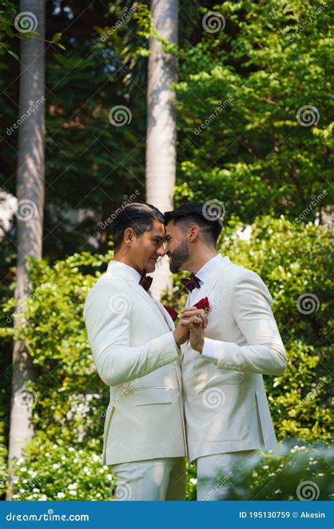 Lgbt Gay Bride And Groom In Wedding Ceremony Stock Image Image Of Ceremony Relationship