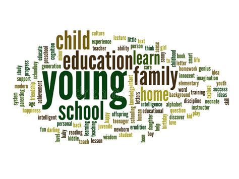 Conceptual Education Word Cloud Stock Vector - Illustration of learn