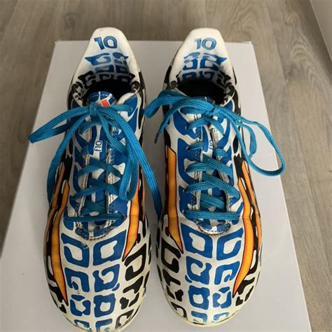 Adidas F10 Messi World Cup 2014 Size 4 Whiteneon Depop