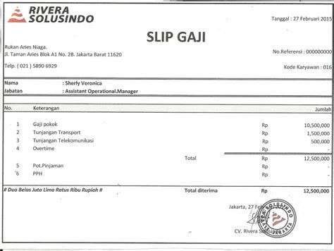 Contoh Slip Gaji Dan Cara Mudah Membuatnya Bukareview