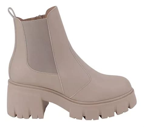 049 22 Botín Dama Mujer Nude Tacón 7 Cm Meses sin interés