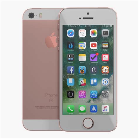 IPhone SE Gold 3D Model 3D Model $29 - .3ds .c4d .fbx .ma .obj .max